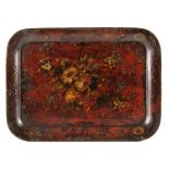 19th century French lacquered serving tray