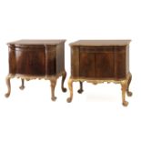 Pair of 19th century Portuguese mahogany commodes