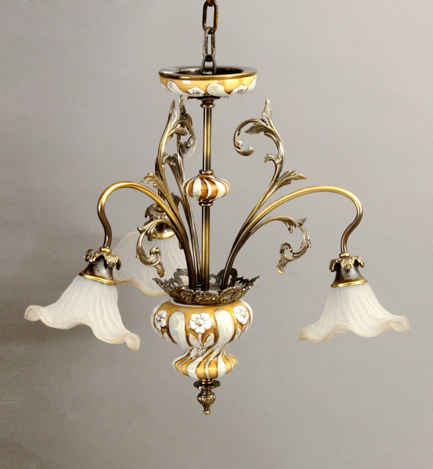 First half of 20th century gilt bronze chandelier