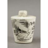 A 20th century Chinese carved bone snuff bottle