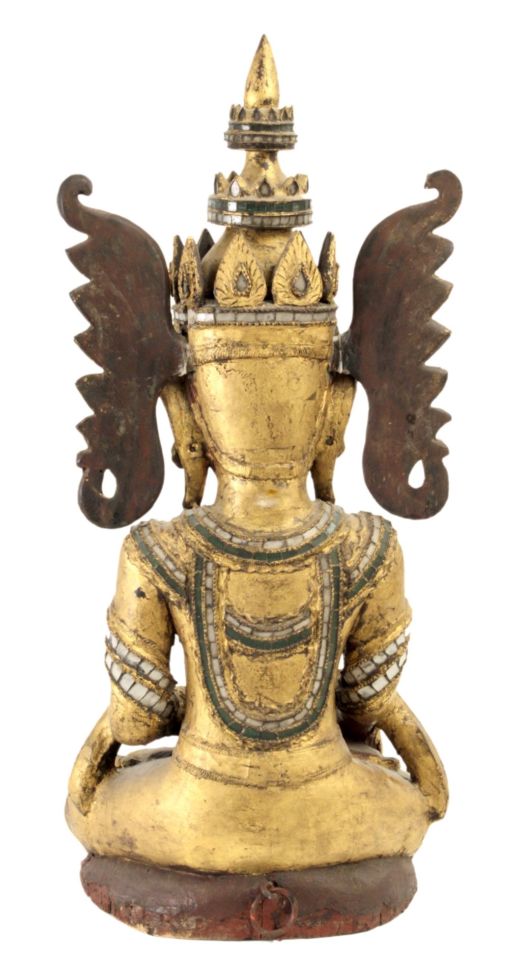 A 19th-20th centuries Cambodian Mâravijaya buddha sculpture - Image 2 of 2