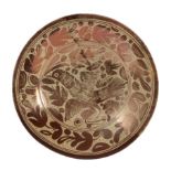 17th century decorative dish in Manises tin-glazed pottery