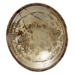 18th century earthenware bowl in Manises tin-glazed pottery