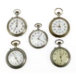 Collection of five pocket watches