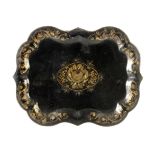 19th century French lacquered serving tray