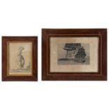19th century Spanish Ferdinand VII period pair of mahogany frames