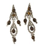 Late 18th century-early 19th century Catalan silver earrings
