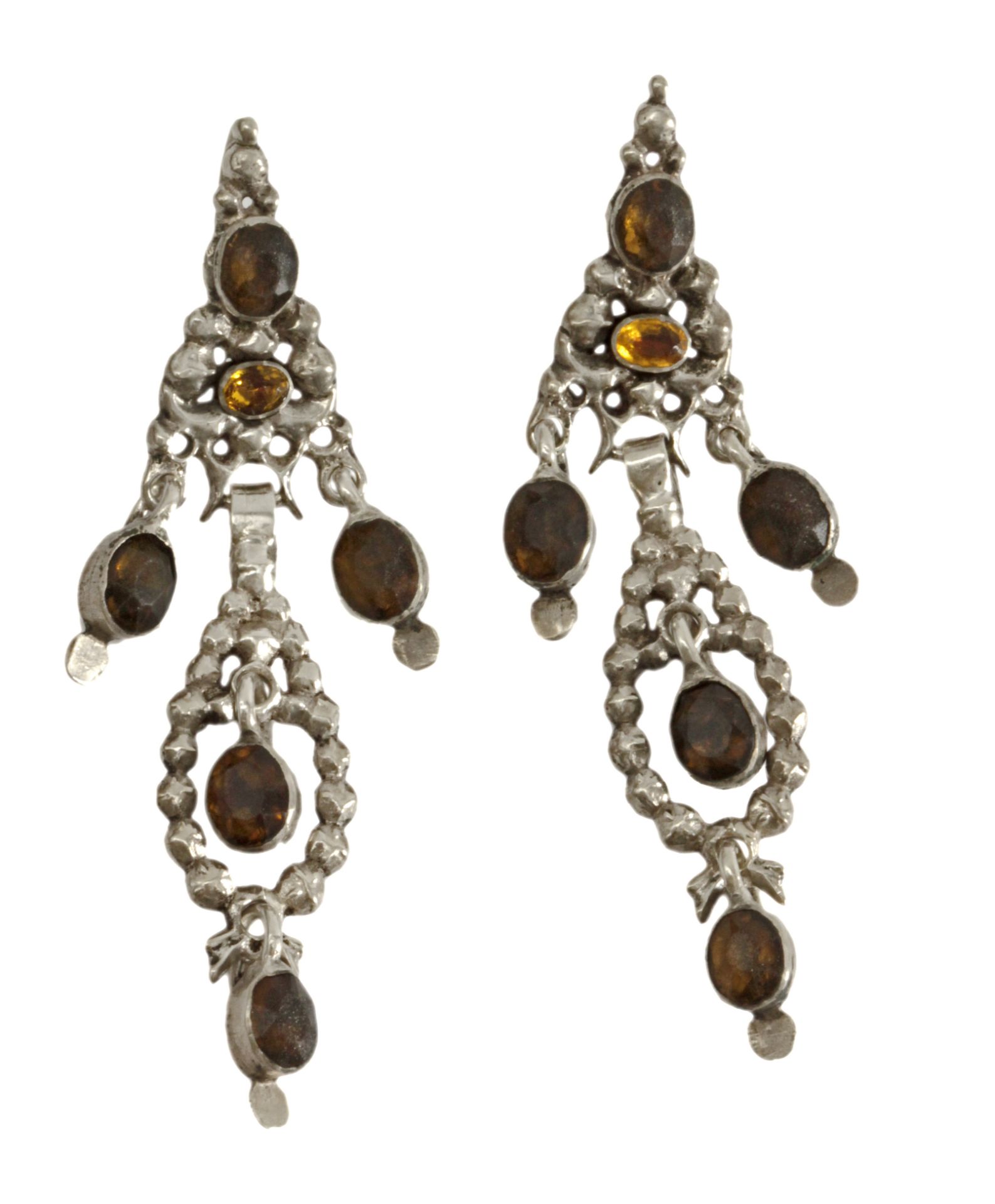 Late 18th century-early 19th century Catalan silver earrings