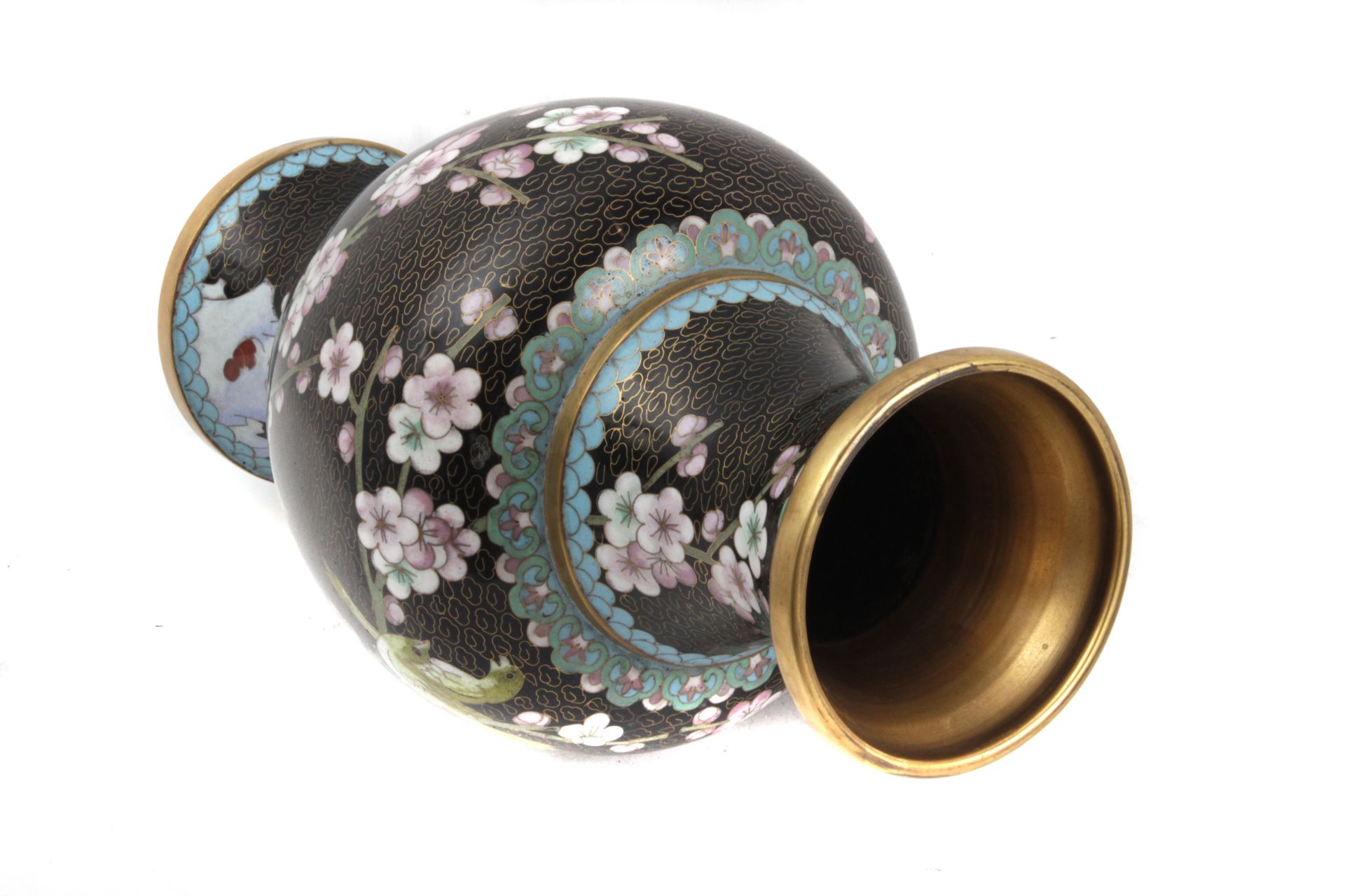 A 20th century Chinese vase in bronze and cloisonné enamel - Image 3 of 4