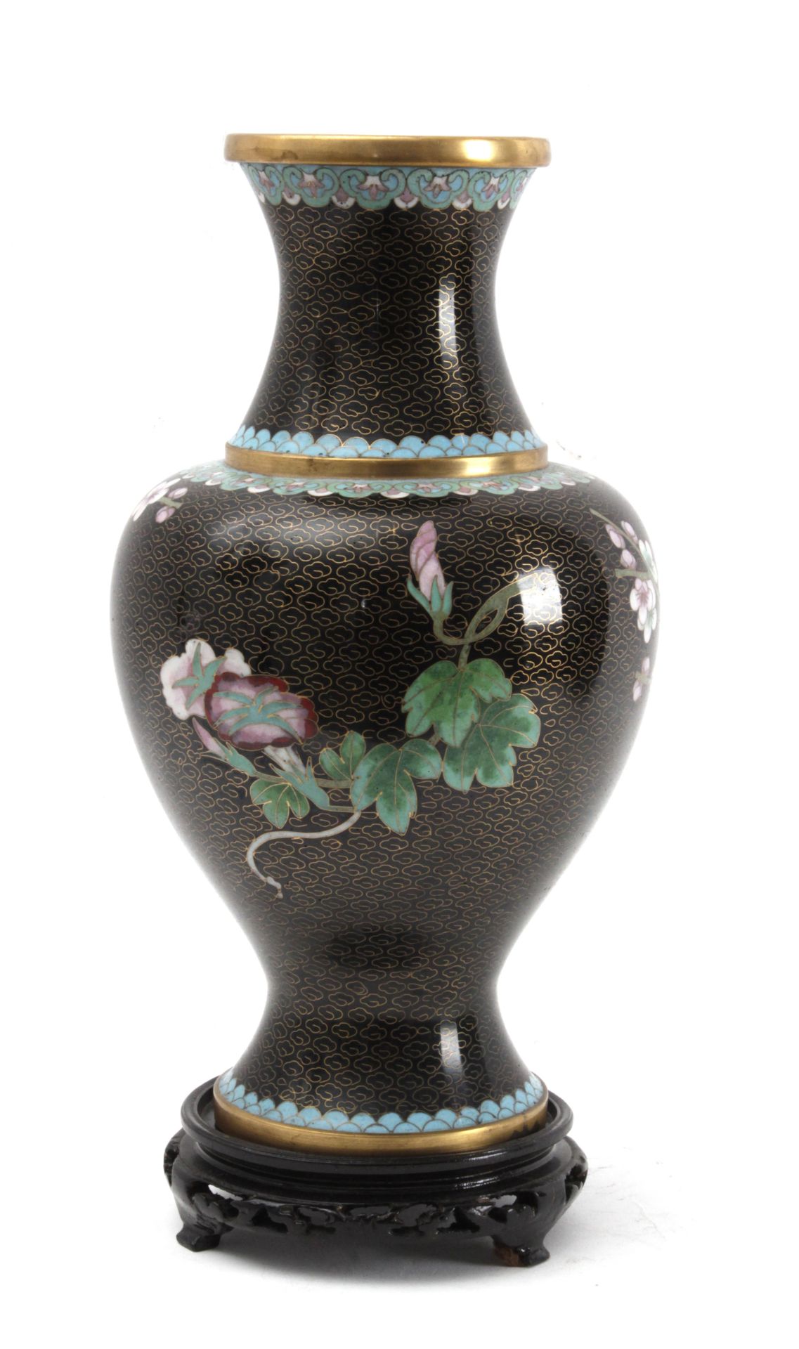 A 20th century Chinese vase in bronze and cloisonné enamel - Image 2 of 4
