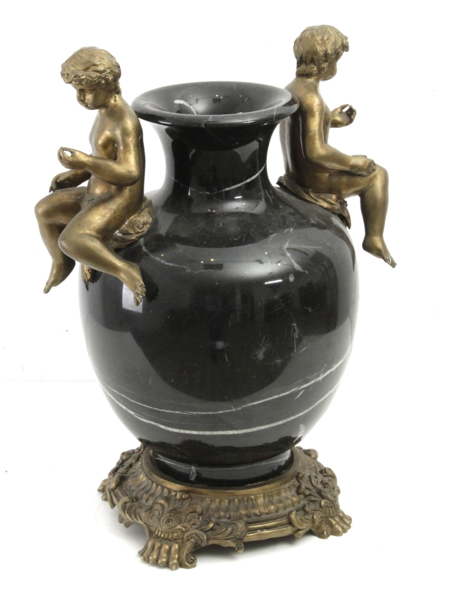 A 20th century vase in Belgian marble and gilt bronze - Image 2 of 4