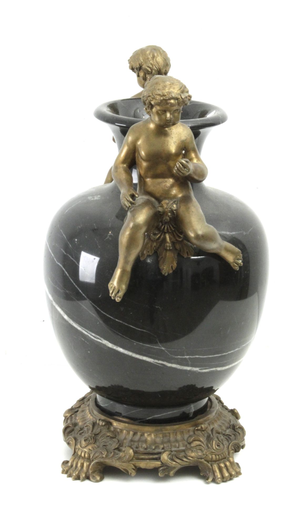 A 20th century vase in Belgian marble and gilt bronze - Image 3 of 4