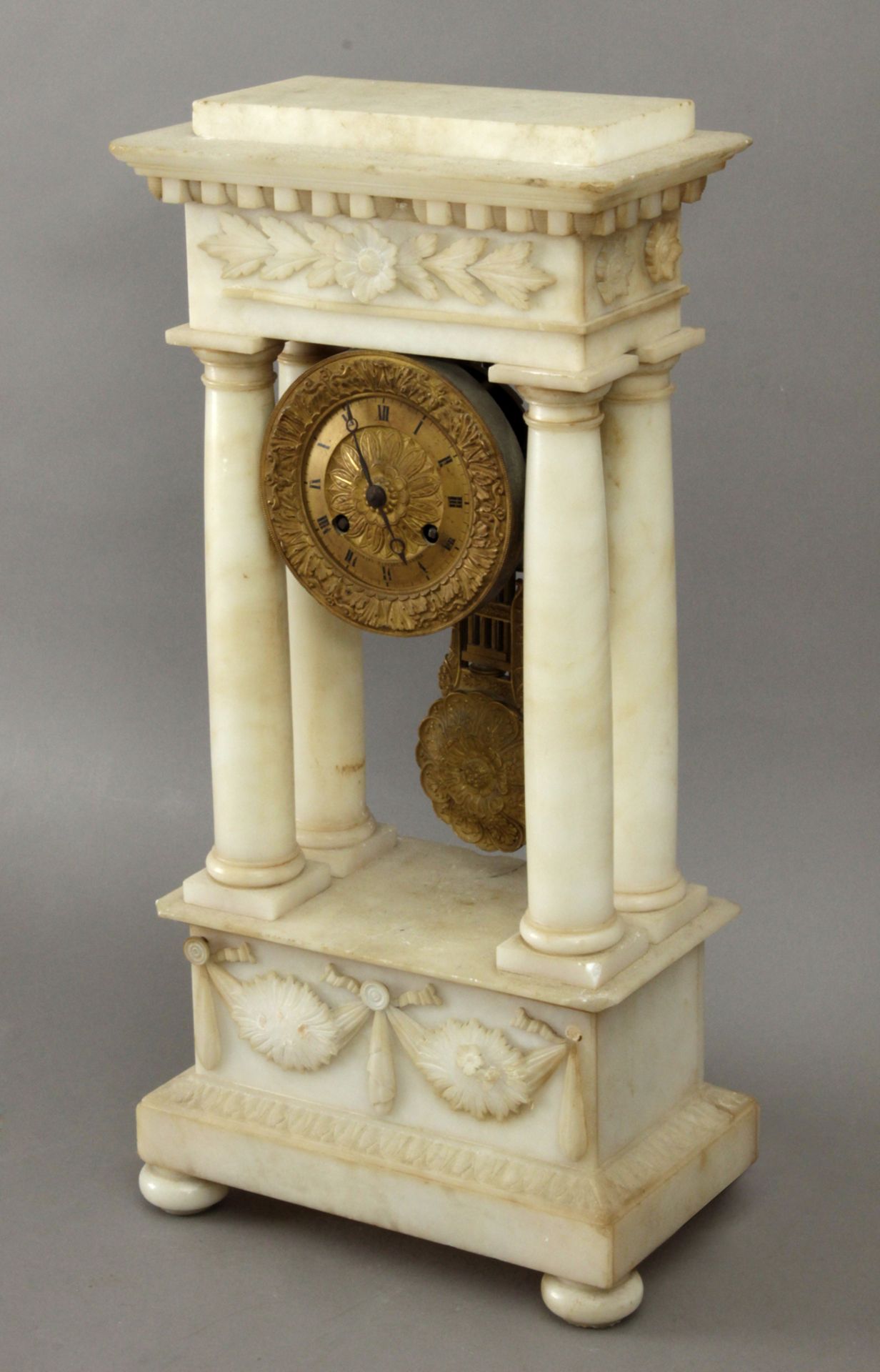 A French portico alabaster table clock - Bild 7 aus 7