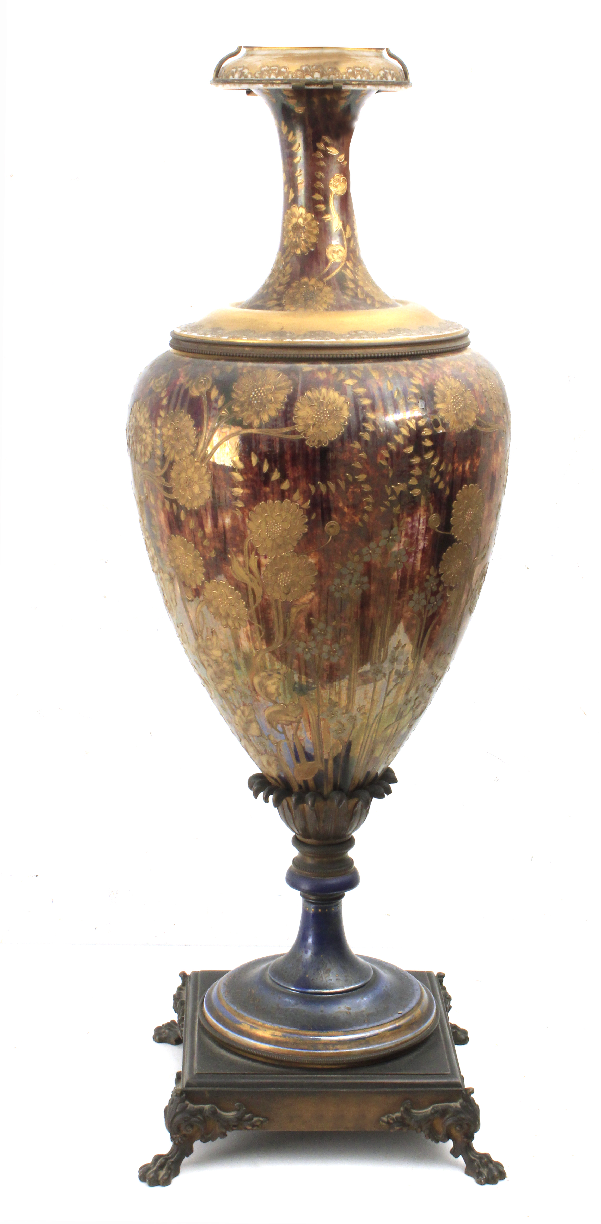 A porcelain vase signed Warner, Germany circa 1880 - Image 4 of 7