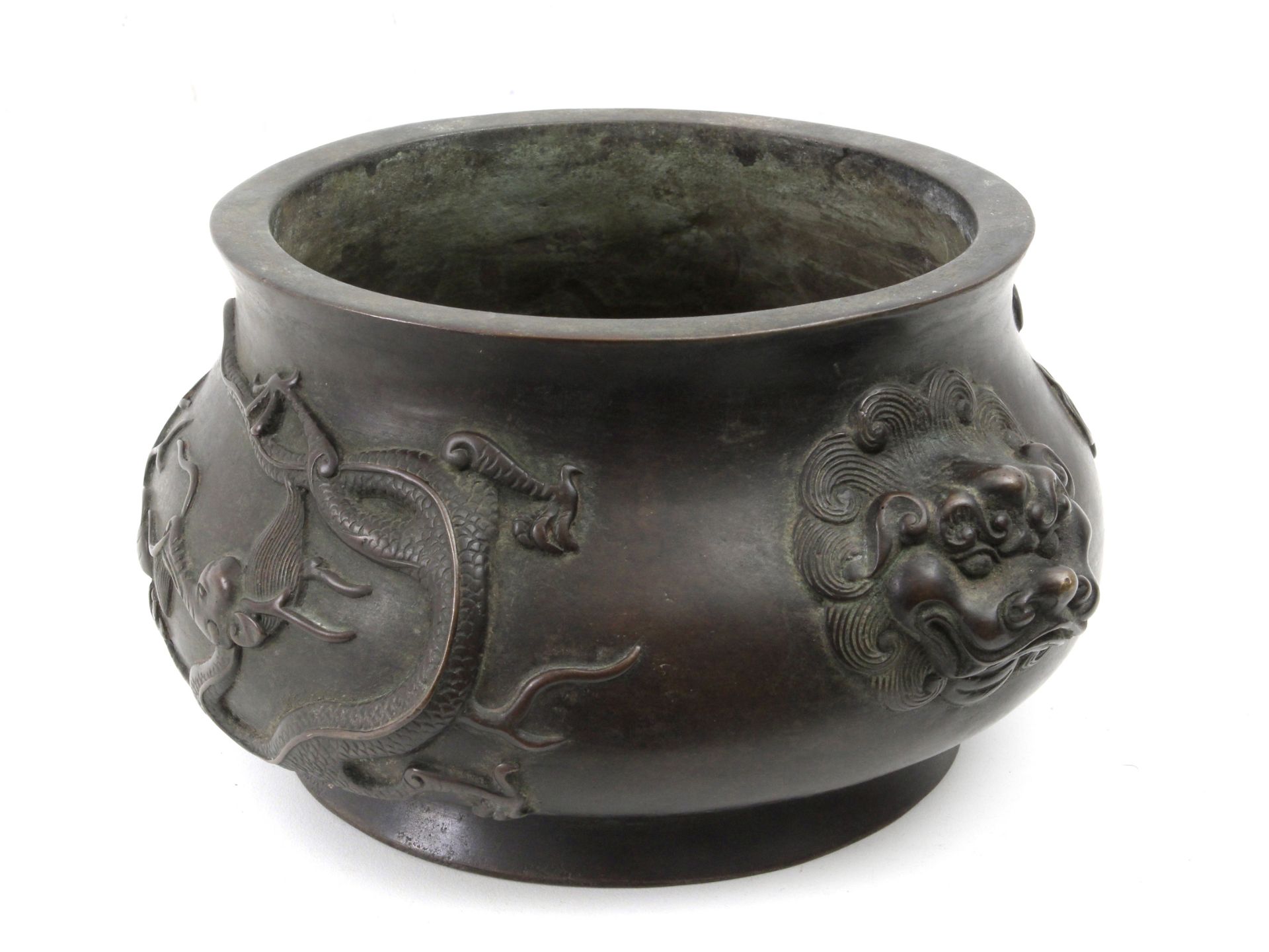 A 20th centuryChinese bronze cauldron