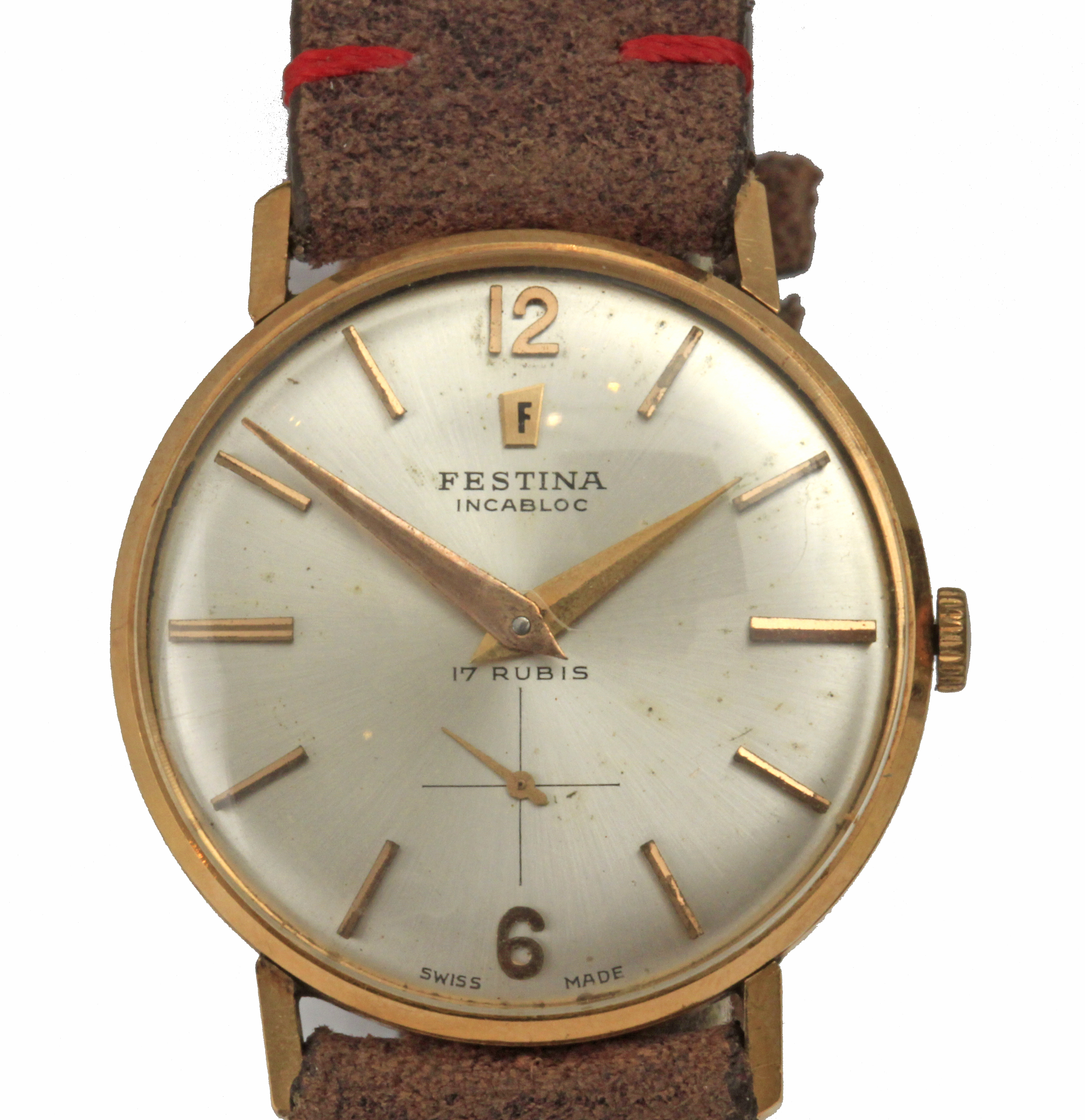 Festina. A wrist watch circa 1950 in 18 k. yellow gold - Image 2 of 3