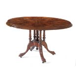 A late 19th century Victorian mahogany tea table