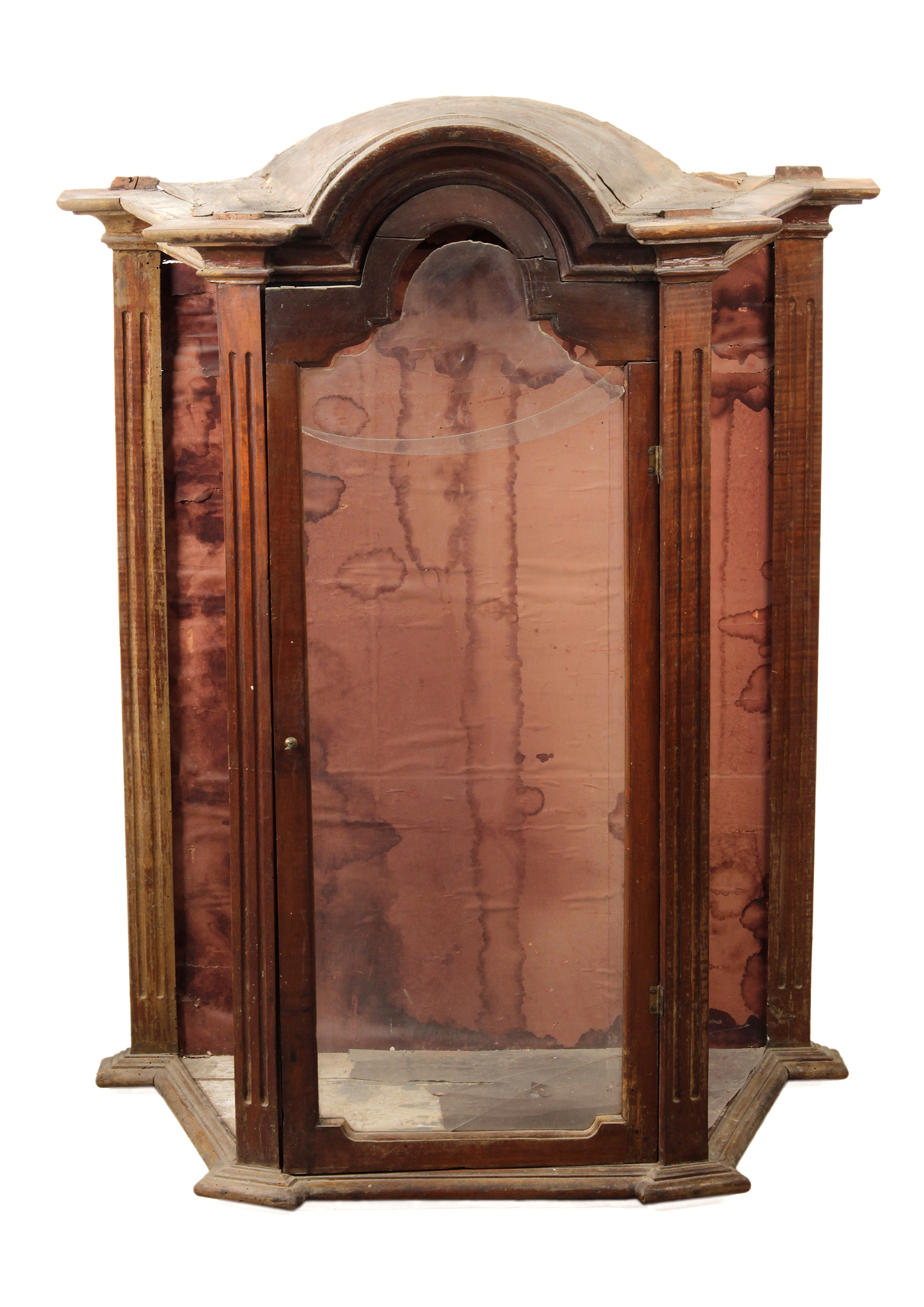 A 19th century Isabelino mahogany glass cabinet