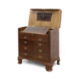 A 19th century English mahogany writing cabinet