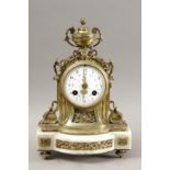 A 20th century Empire style French gilt bronze mantel clock