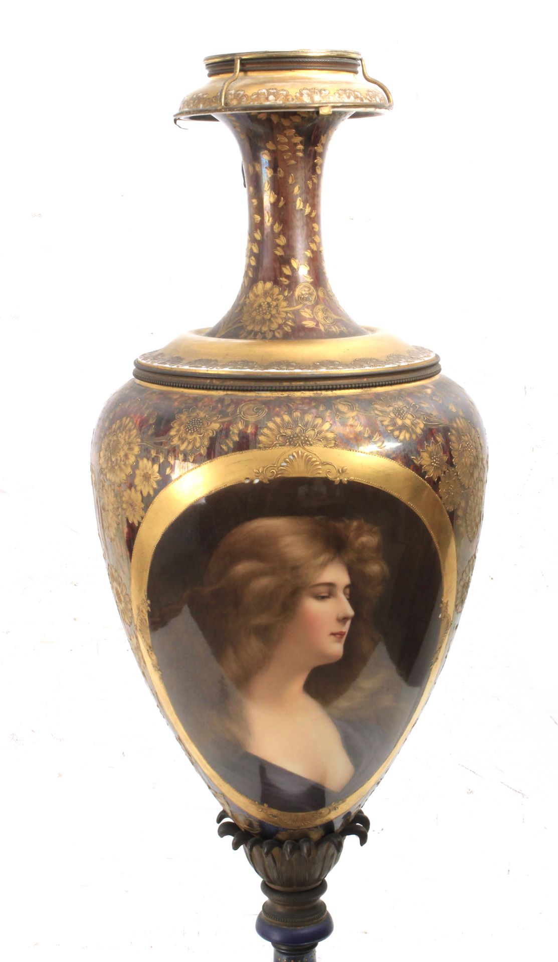 A porcelain vase signed Warner, Germany circa 1880 - Bild 2 aus 7