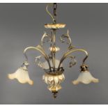 First half of 20th century gilt bronze ceiling lamp