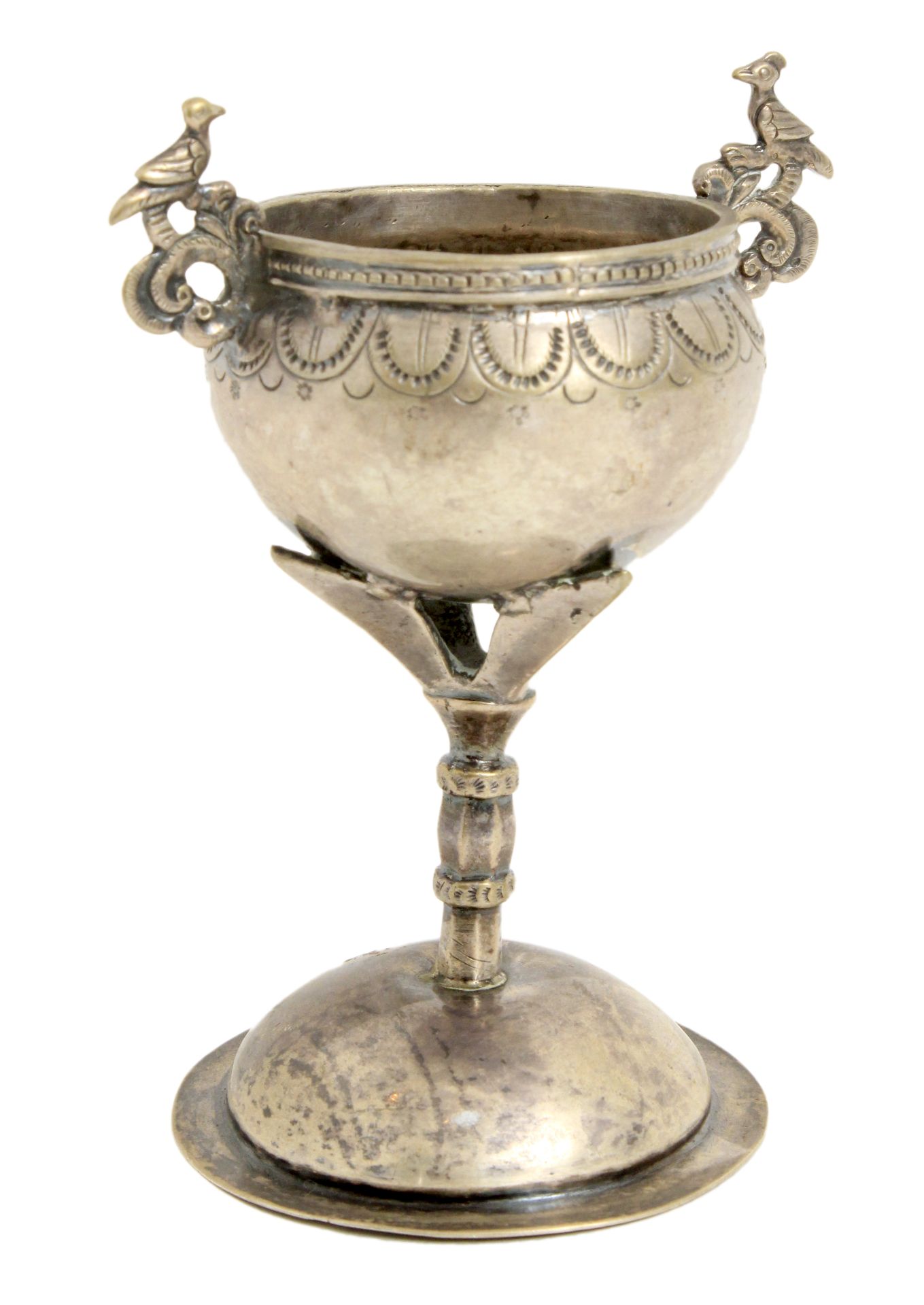 A 19th century silver ceremonial cup, Viceroyalty of Peru