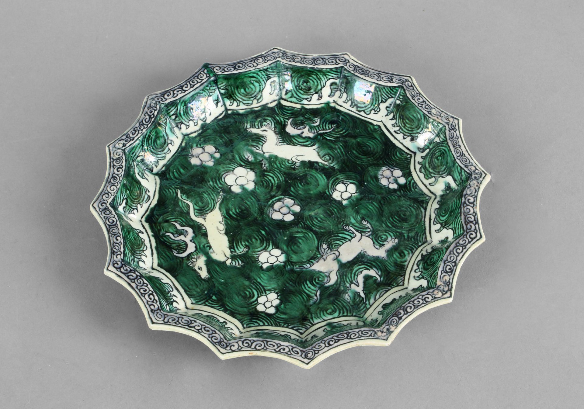 18th century Chinese Famille Verte porcelain plate, Kangxi period