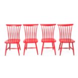 Bengt Akerblom & Gunnar Eklöf for Akerblom Stolen. Set of four Swedish birch chairs circa 1955