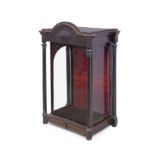 A 19th century Isabelino mahogany glass cabinet