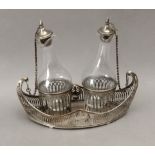 19th century Empire period Spanish silver cruet set
