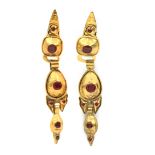 A pair of late 18th century-early 19th century Catalan or Aragonese earrings