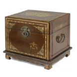 First half of 20th century Chinese game box in lacquered wood