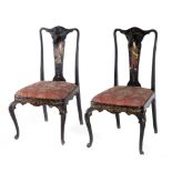 First third of 20th century Chinese chairs in lacquered wood