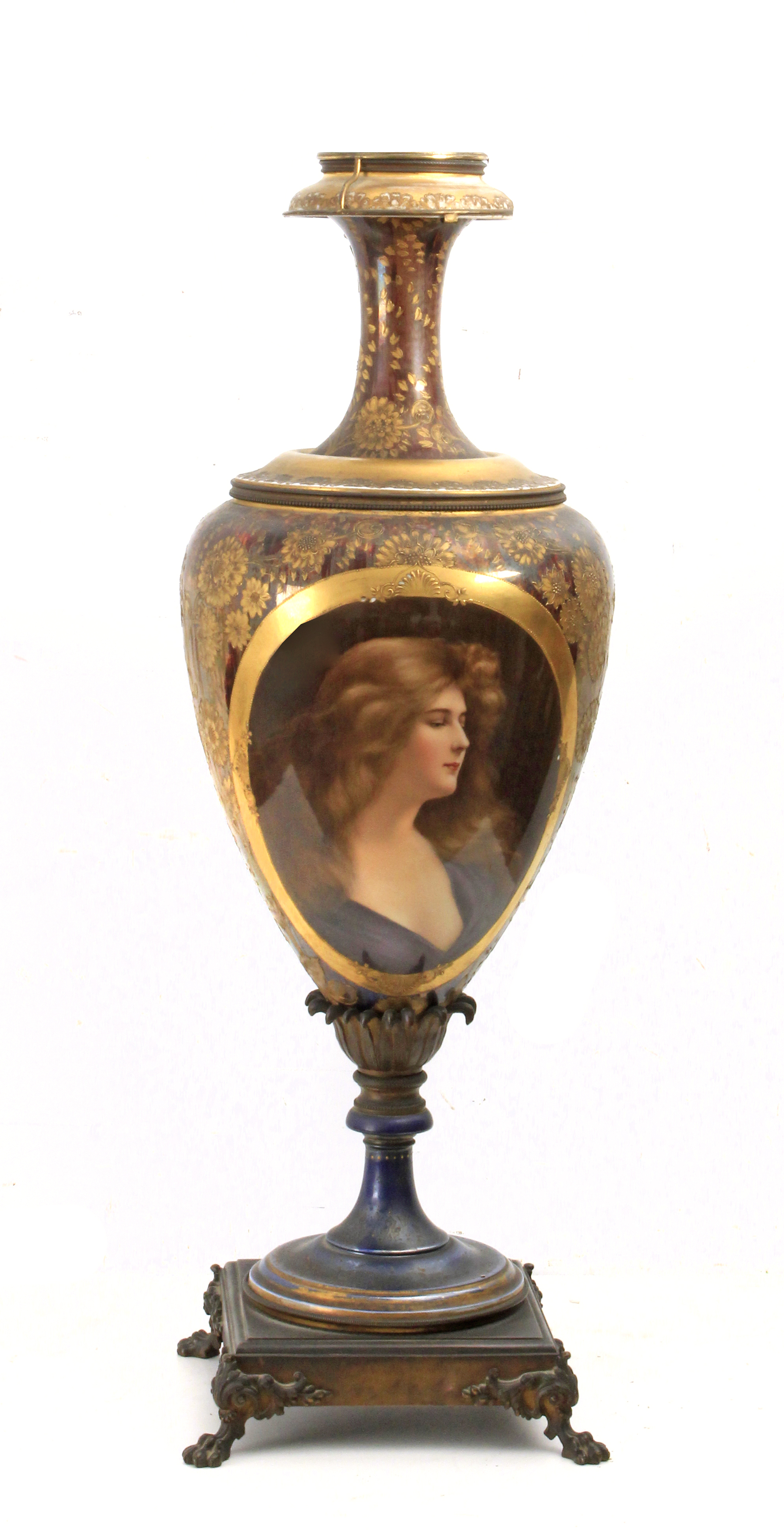 A porcelain vase signed Warner, Germany circa 1880