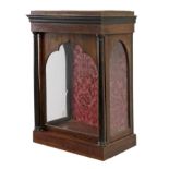 A 19th century Isabelino mahogany glass cabinet