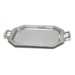 A 20th century Art-Déco style silver serving tray