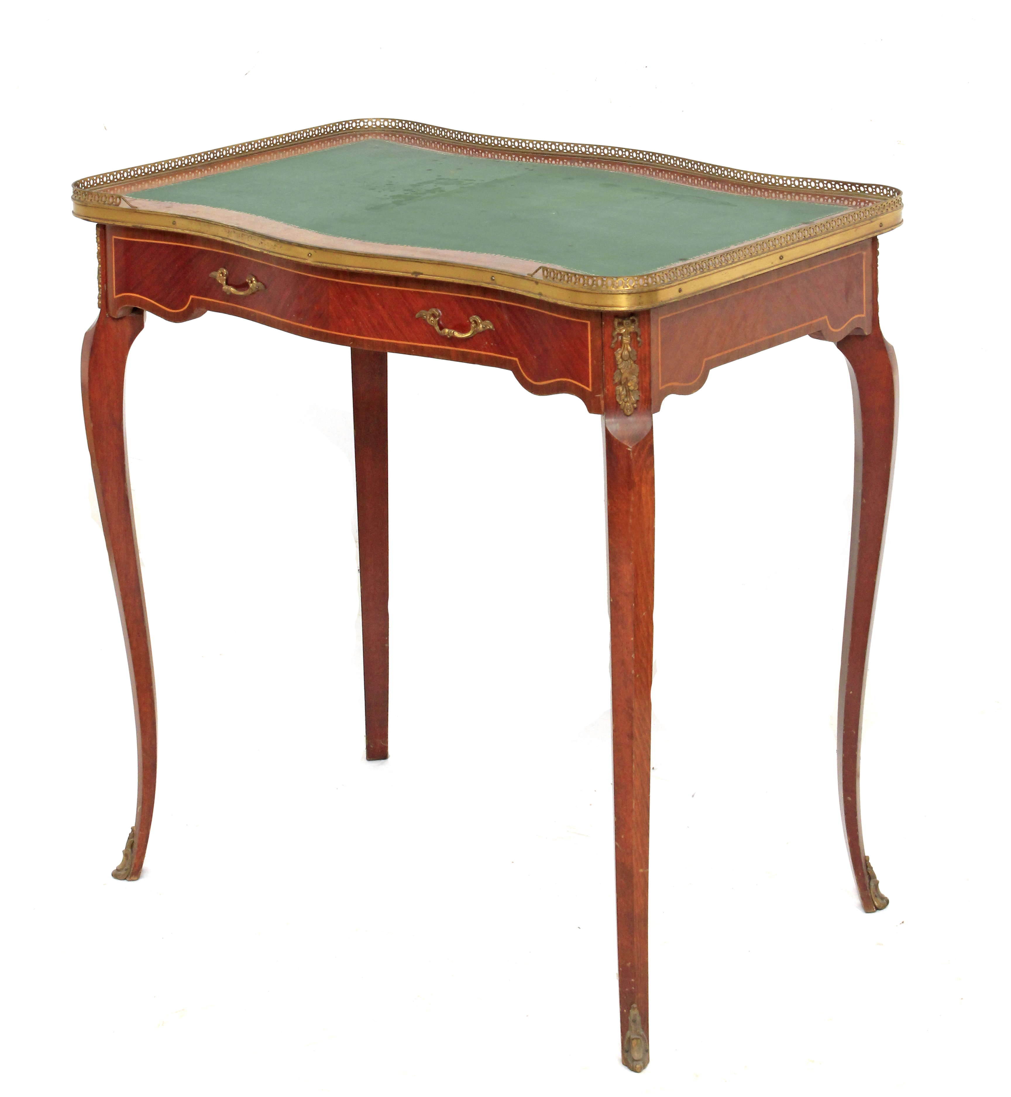 A 20th century Napoleon III style walnut writing desk