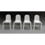 Set of four Space Age stackable fibreglass chairs circa 1960