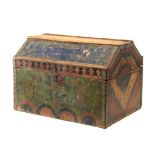 An 18th century carved and polychromed chest