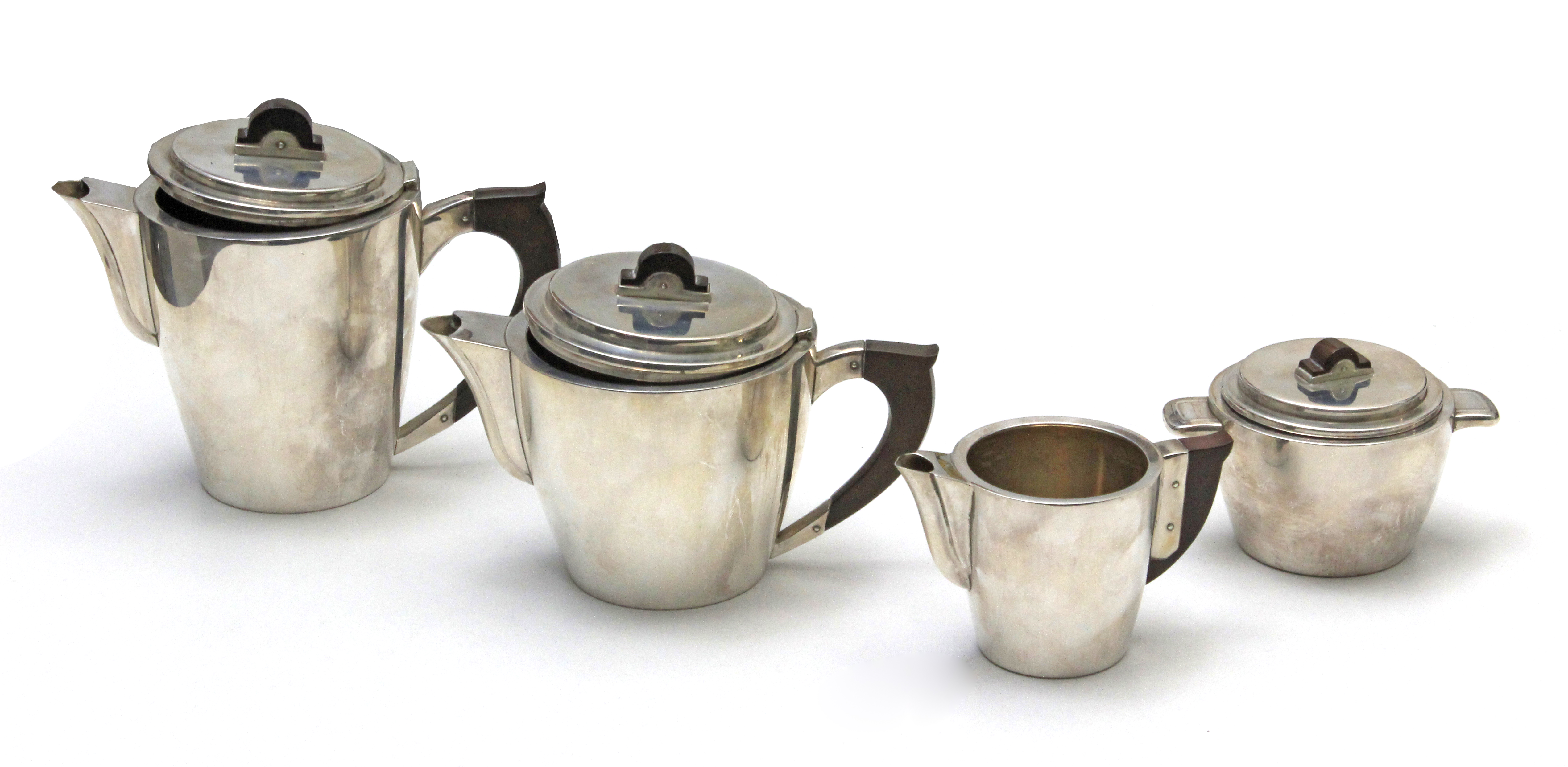 An Art-Déco silver coffee set circa 1940