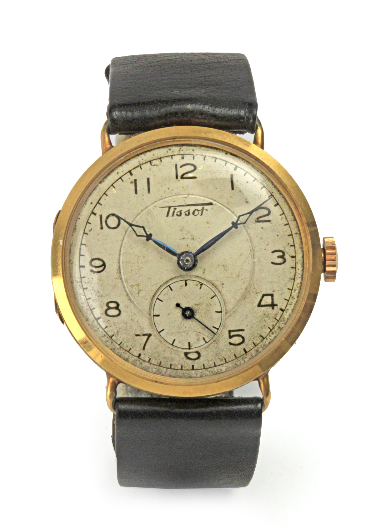 Tissot. A wrist watch circa 1950 in 18 k. yellow gold