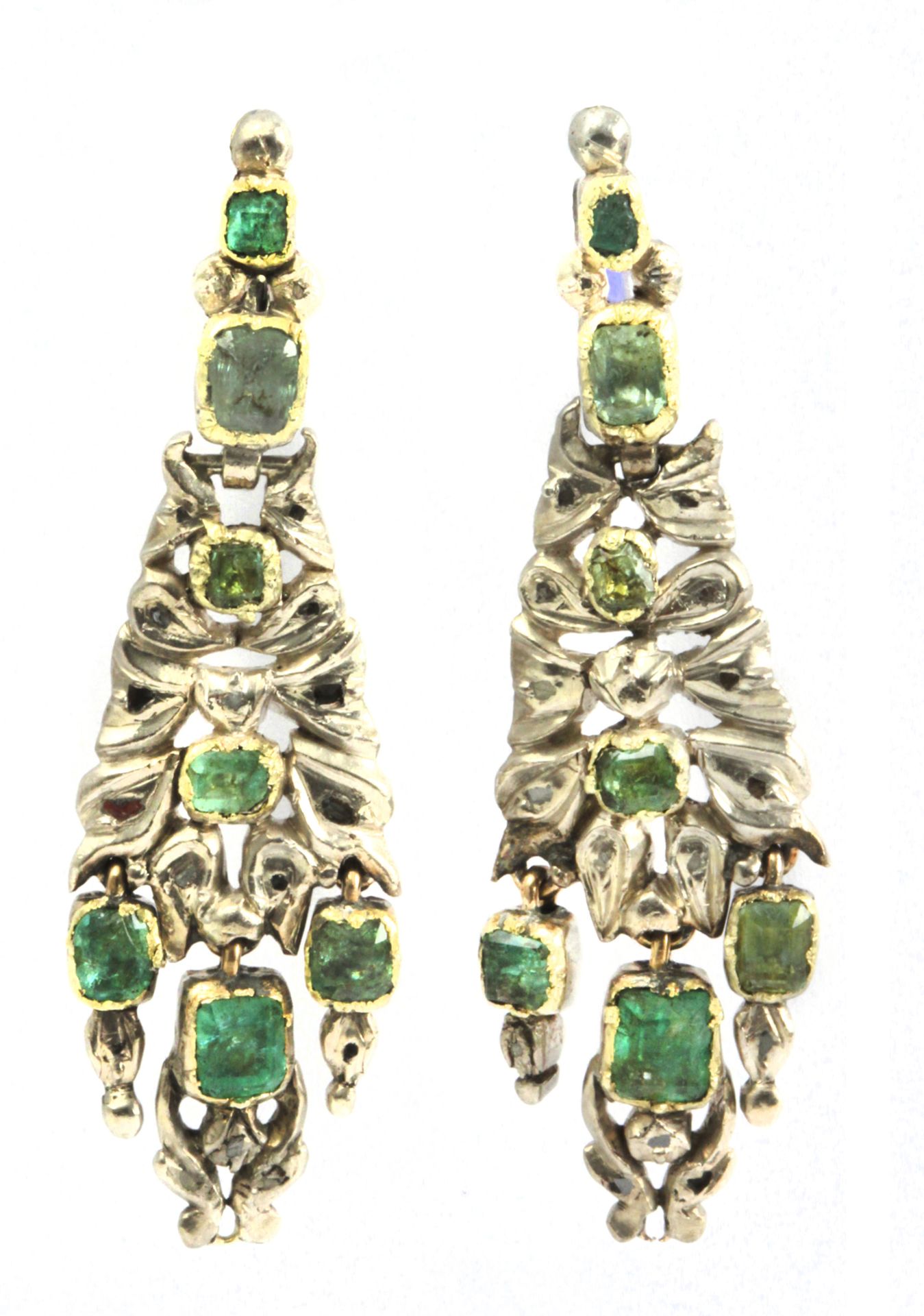 A pair of late 18th century-early 19th century Spanish earrings
