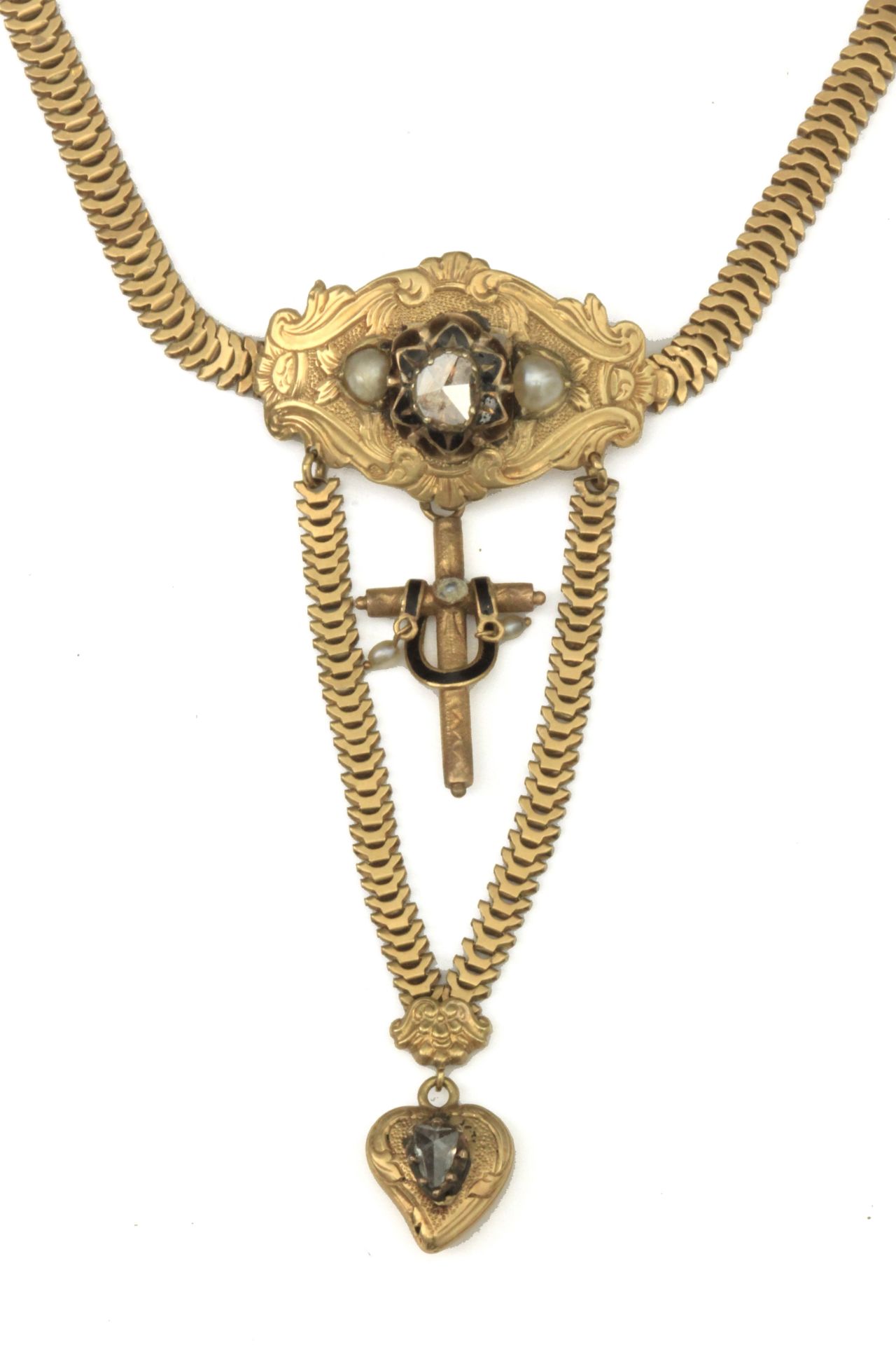 A late 19th century Alphonsine necklace