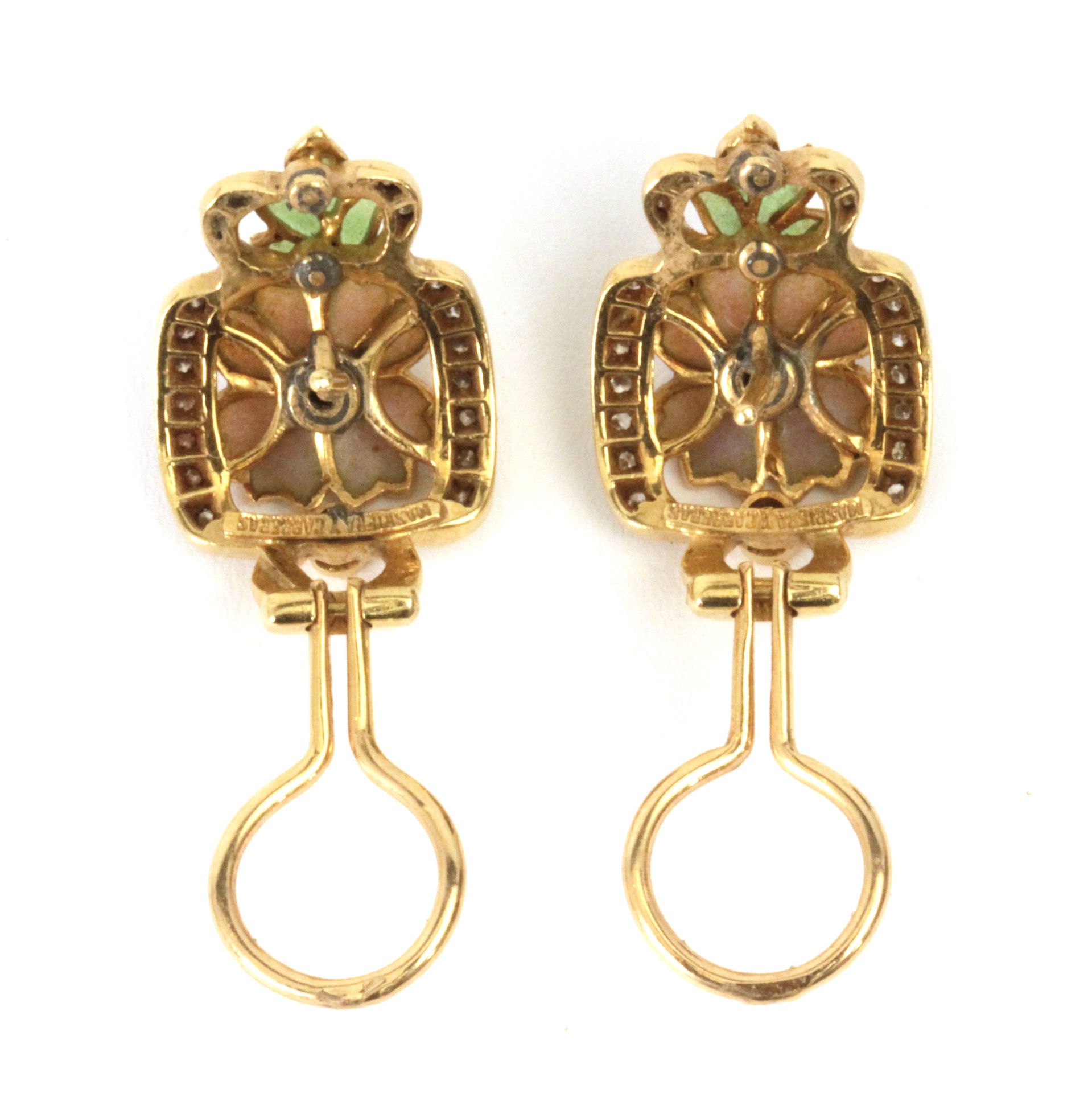 Bagués-Masriera. An Art Nouveau style earrings - Image 2 of 2