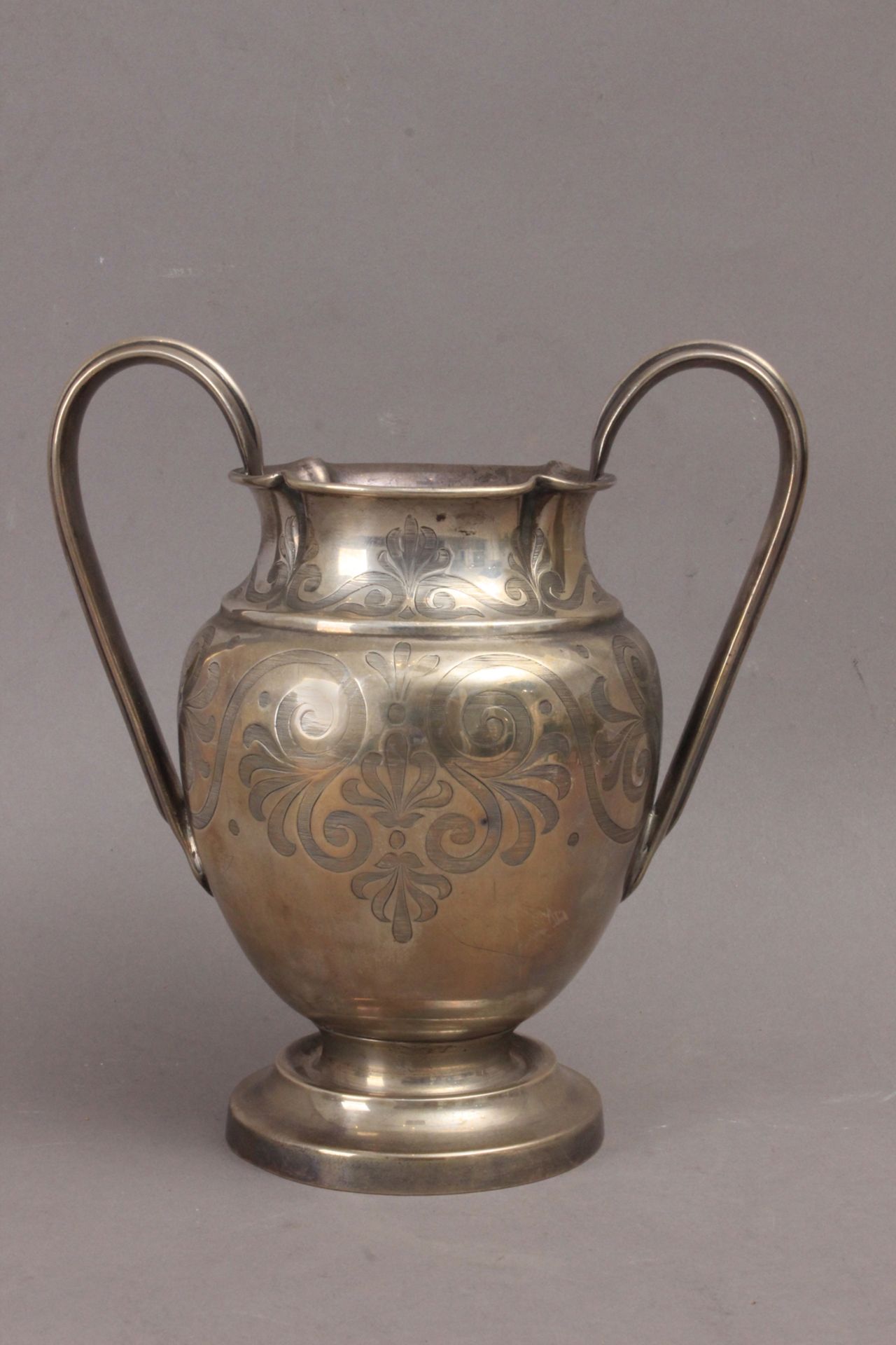 A 20th century English silver vase