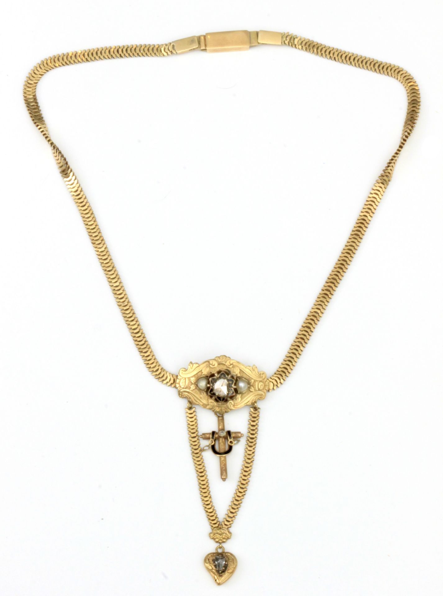 A late 19th century Alphonsine necklace - Image 2 of 2