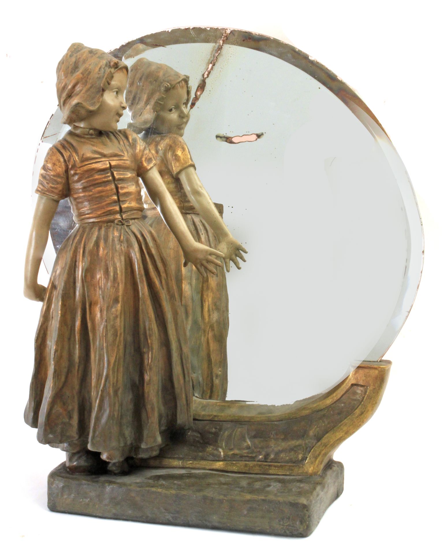 A French terracota mirror circa 1900