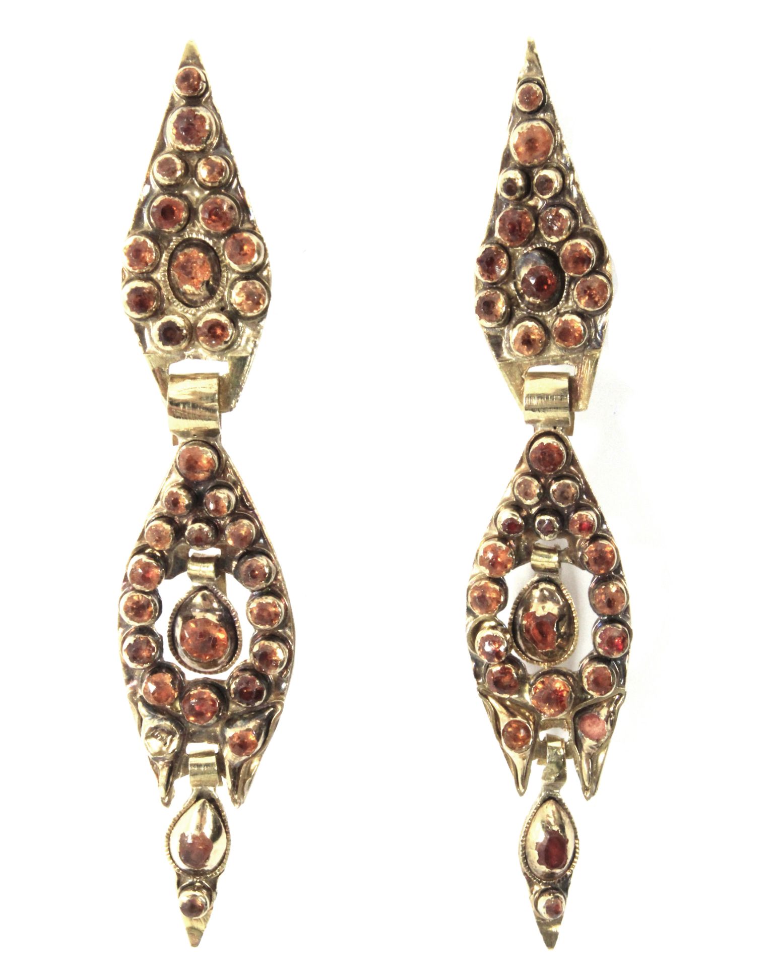 A pair of early 19th century Catalan earrings