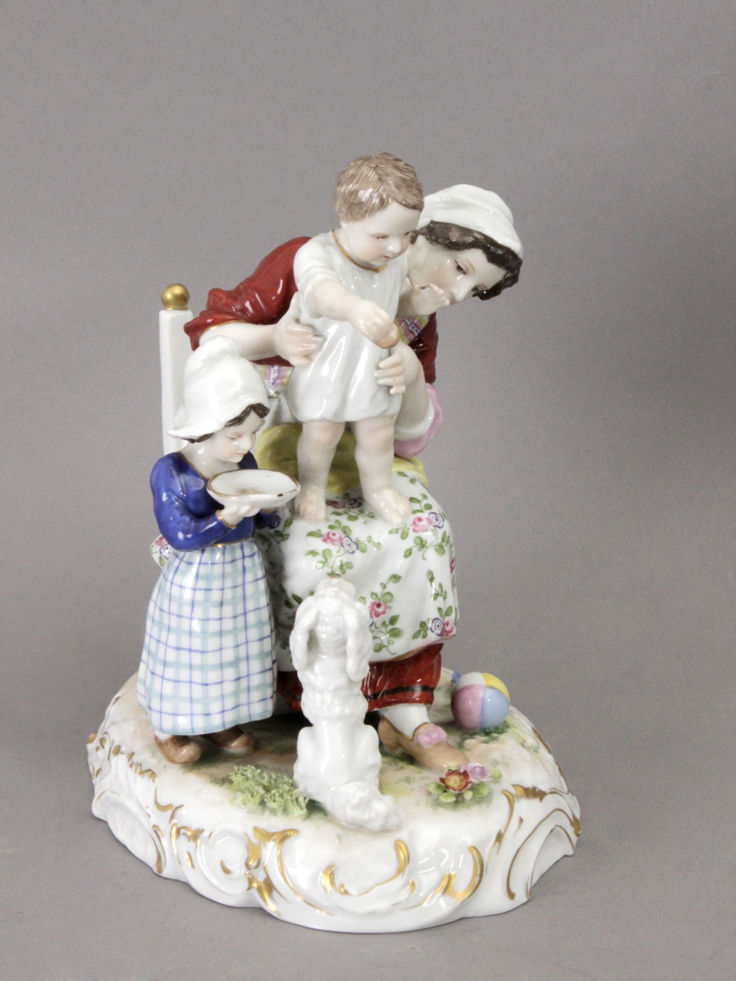 An early 20th century group of figurines in German porcelain